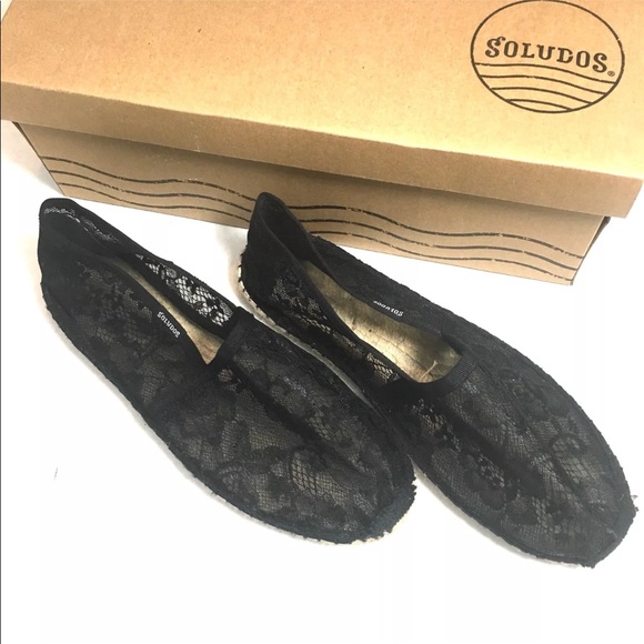 Soludos Shoes - Soludos Woman’s Black Lace Espadrilles Size 39